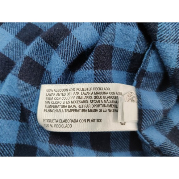 Goodfellow & Co Mens Plaid Button Down Shirt Long Sleeve Blue Black Size XXL - Picture 4 of 9